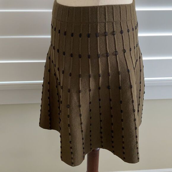 Sz S Zara Basics sweater skirt hunter green and black - Picture 5 of 8